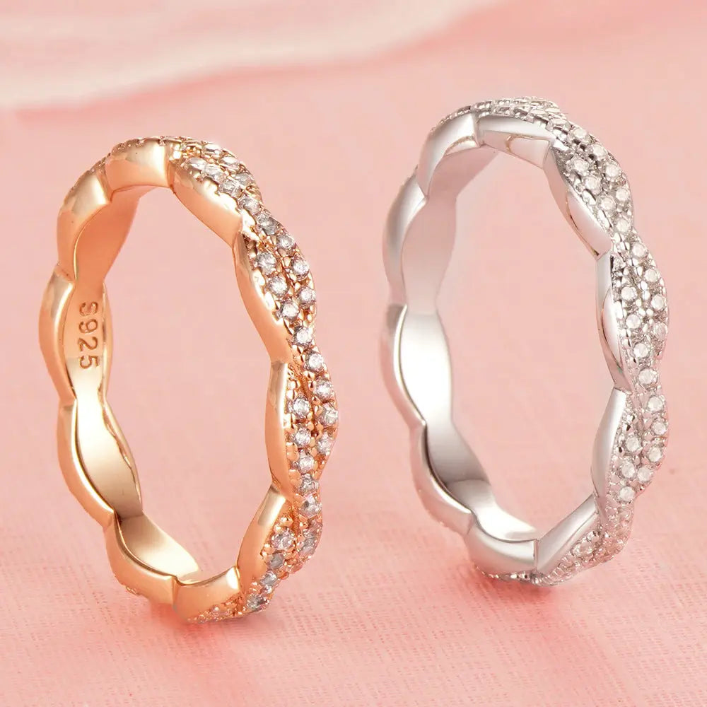 Bague Argent S925 Love Inversé Éternel Femme Romantique - BMYANY