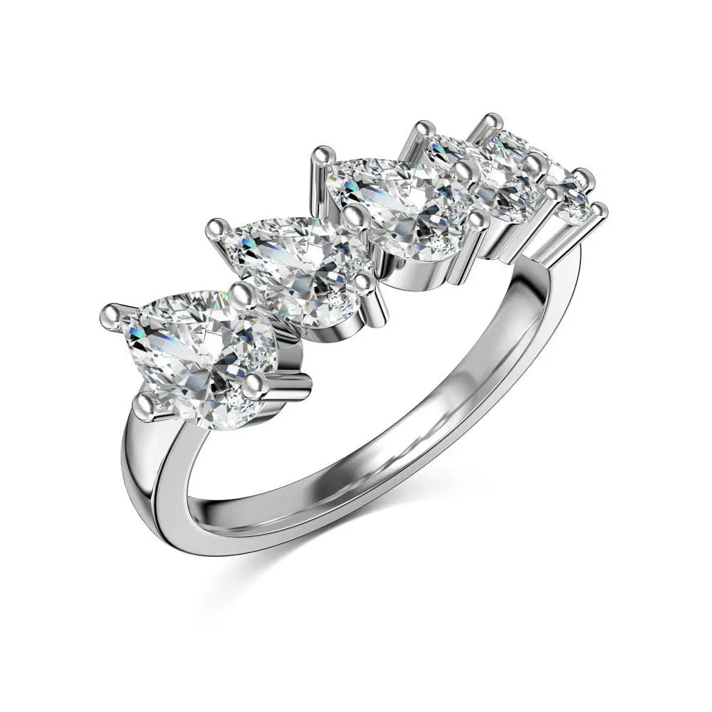 Bague Argent Sterling S925 Strass Poire | Luxe Abordable Femme - BMYANY