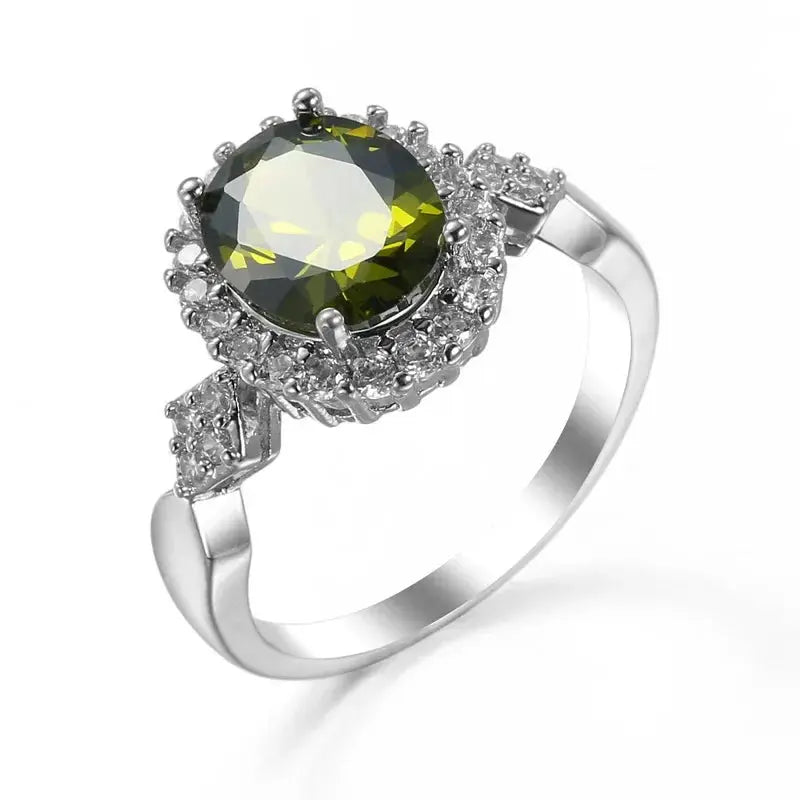 Bague Empilable Argent 925 - Design Rond Moderne 6 Couleurs - BMYANY
