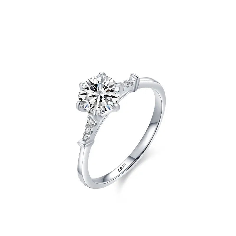 Bague Femme 1 carat argent sterling S925 - Design Élégant - BMYANY