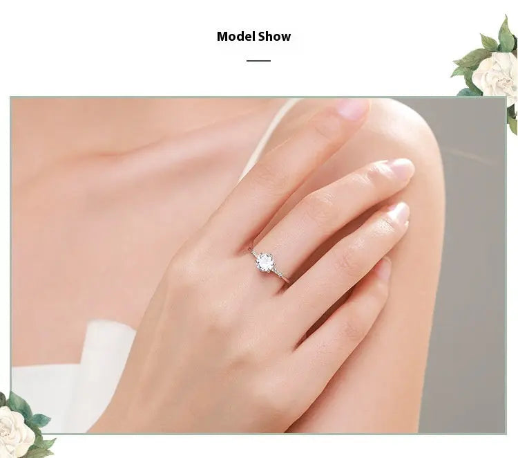 Bague Femme 1 carat argent sterling S925 - Design Élégant - BMYANY