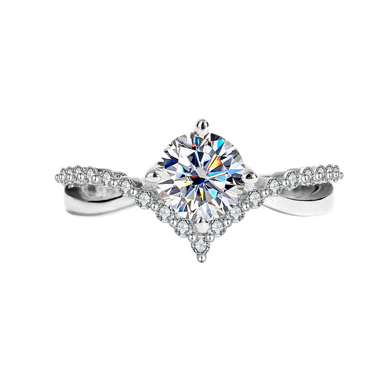 Bague Femme Moissanite Huit Flèches Couronnée d’Amour - BMYANY