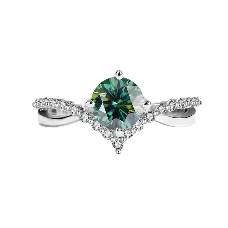 Bague Femme Moissanite Huit Flèches Couronnée d’Amour - BMYANY