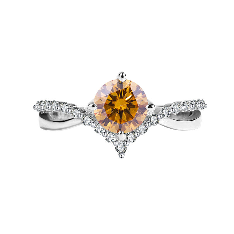 Bague Femme Moissanite Huit Flèches Couronnée d’Amour - BMYANY