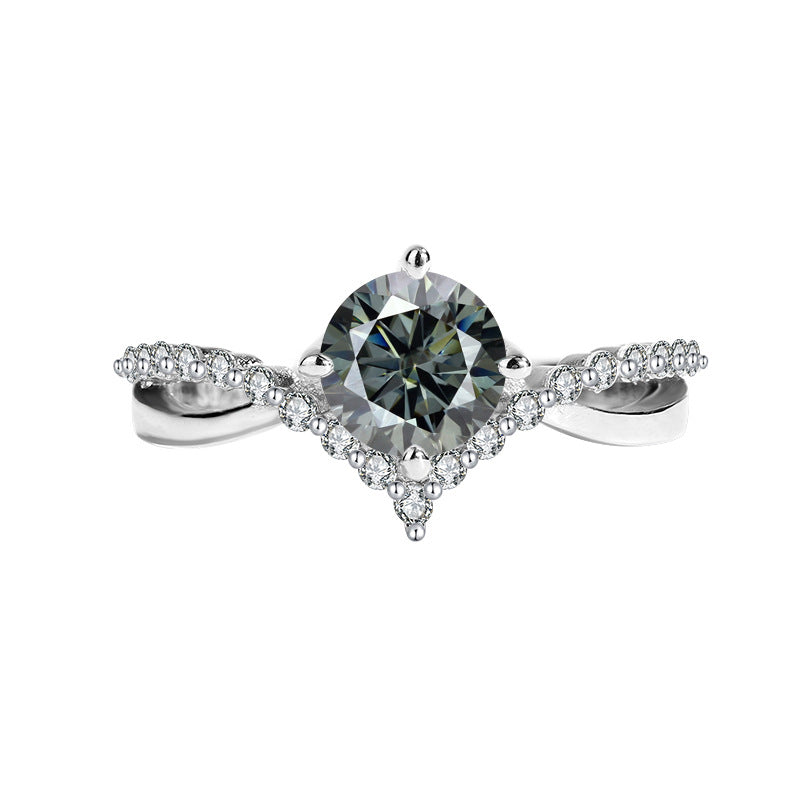 Bague Femme Moissanite Huit Flèches Couronnée d’Amour - BMYANY