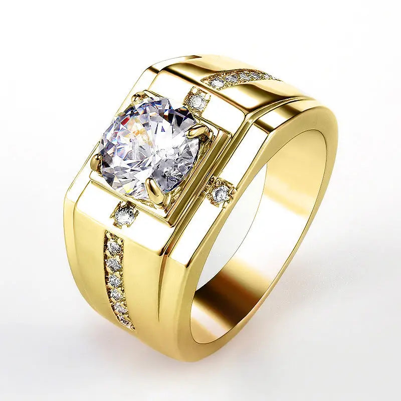 Bague Homme d’Affaires avec Diamant - Style Élégant - BMYANY