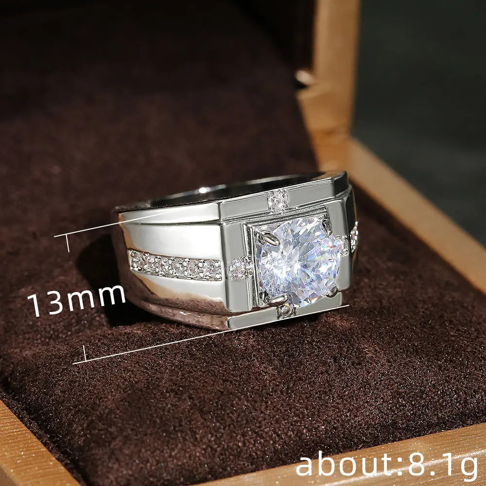 Bague Homme d’Affaires avec Diamant - Style Élégant - BMYANY