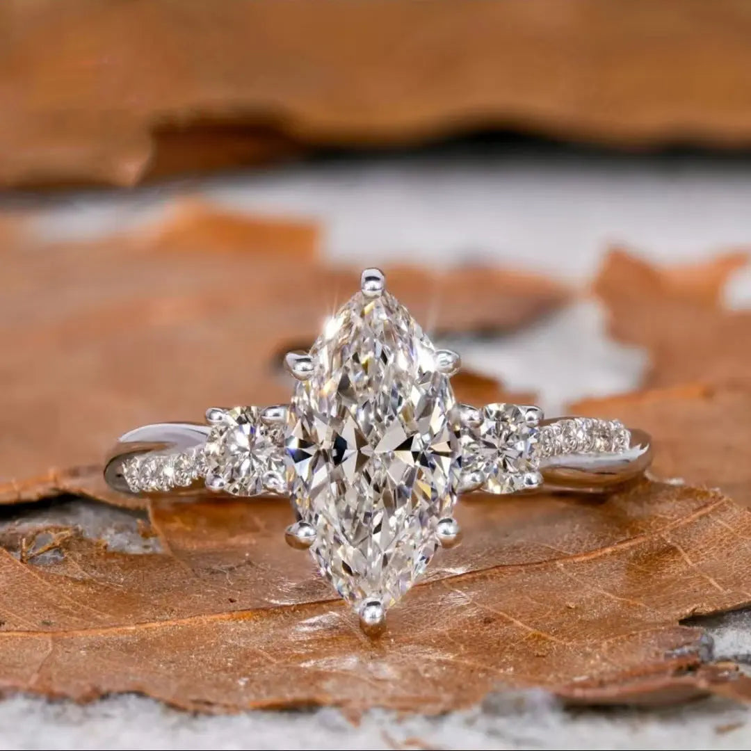 Bague Zircon Marquise Élégante Grande Mode Femme - BMYANY