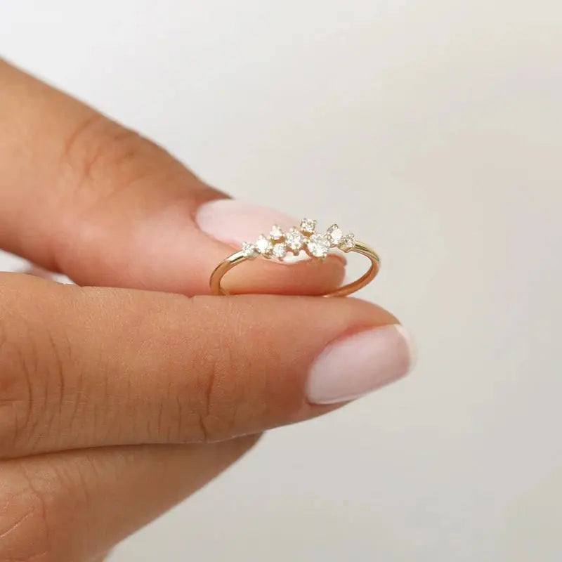 Bague de mariage en argent sterling 925 avec moissanite pour femme - BMYANY