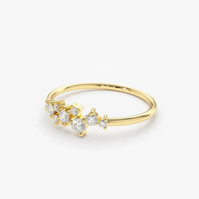 Bague de mariage en argent sterling 925 avec moissanite pour femme - BMYANY