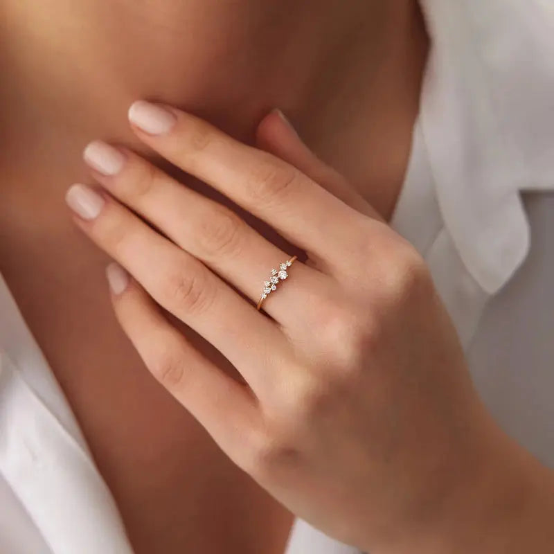 Bague de mariage en argent sterling 925 avec moissanite pour femme - BMYANY