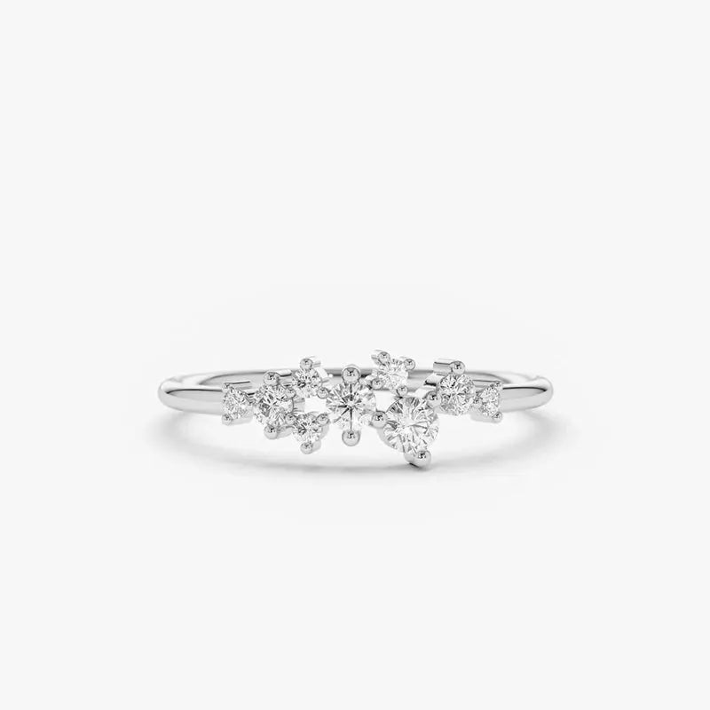Bague de mariage en argent sterling 925 avec moissanite pour femme - BMYANY