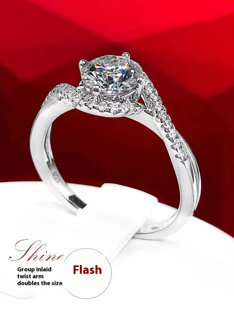 Bague Œil d’Ange 1 Carat - Plaqué Or 15K Élégant - BMYANY
