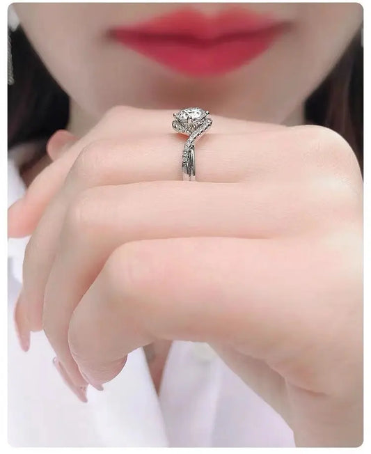 Bague Œil d’Ange 1 Carat - Plaqué Or 15K Élégant - BMYANY