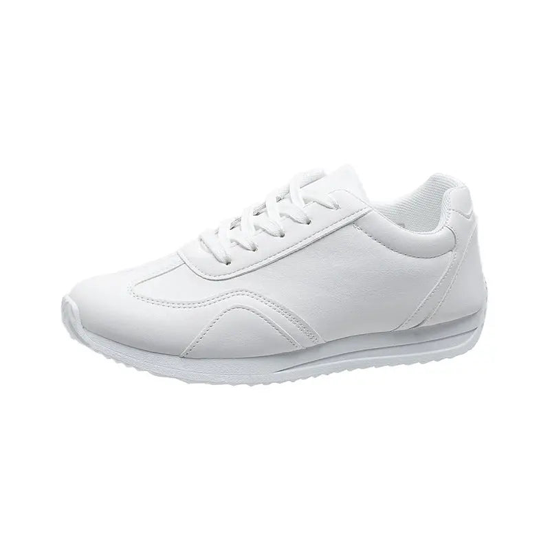 Baskets Blanches Plateforme Femme Casual Polyvalentes - BMYANY