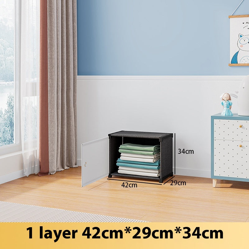 Bibliothèque Salon Meuble Rangement Sol avec Porte Compartiments - BMYANY