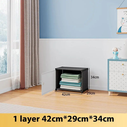Bibliothèque Salon Meuble Rangement Sol avec Porte Compartiments - BMYANY