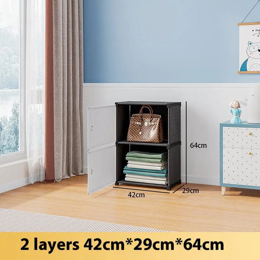 Bibliothèque Salon Meuble Rangement Sol avec Porte Compartiments - BMYANY