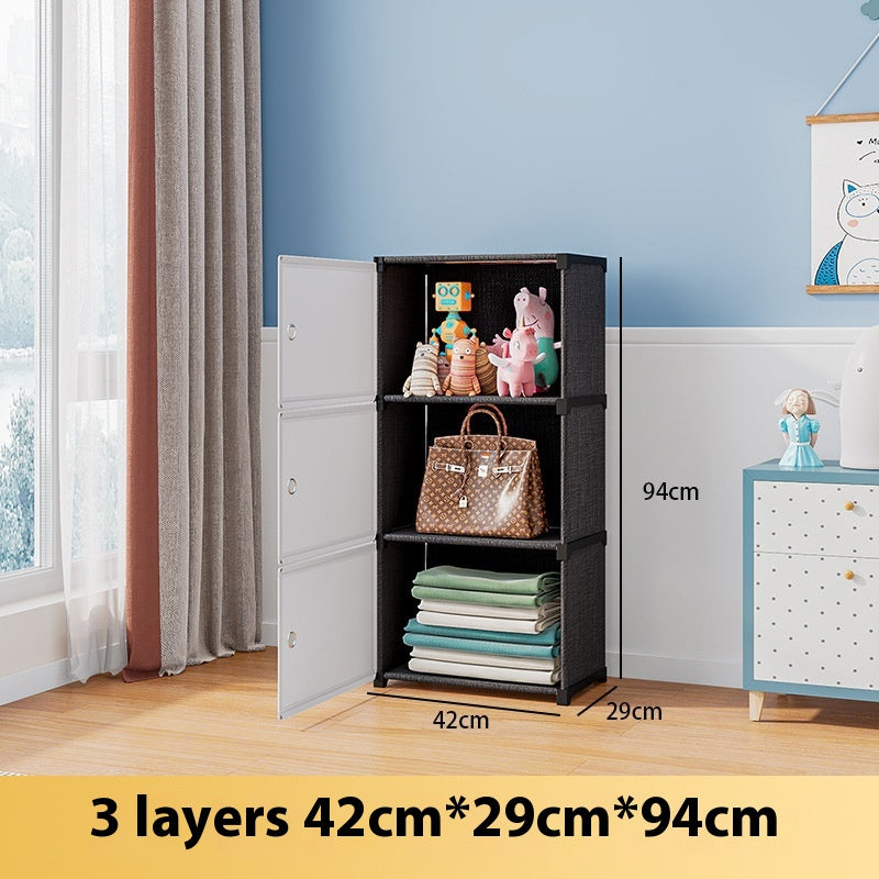 Bibliothèque Salon Meuble Rangement Sol avec Porte Compartiments - BMYANY