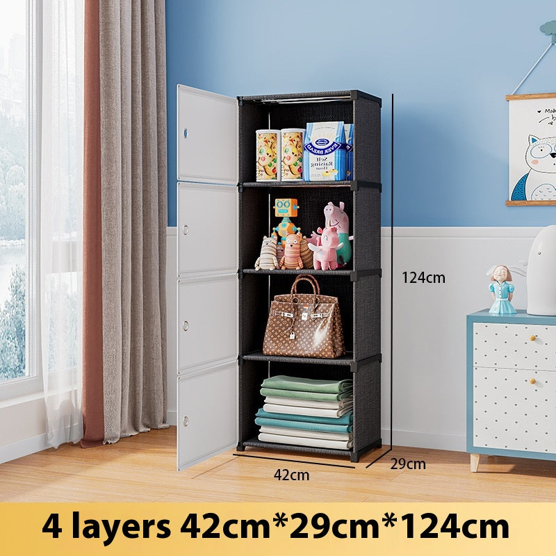 Bibliothèque Salon Meuble Rangement Sol avec Porte Compartiments - BMYANY