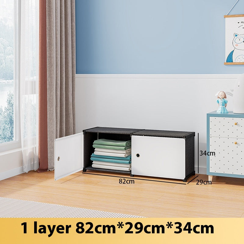 Bibliothèque Salon Meuble Rangement Sol avec Porte Compartiments - BMYANY