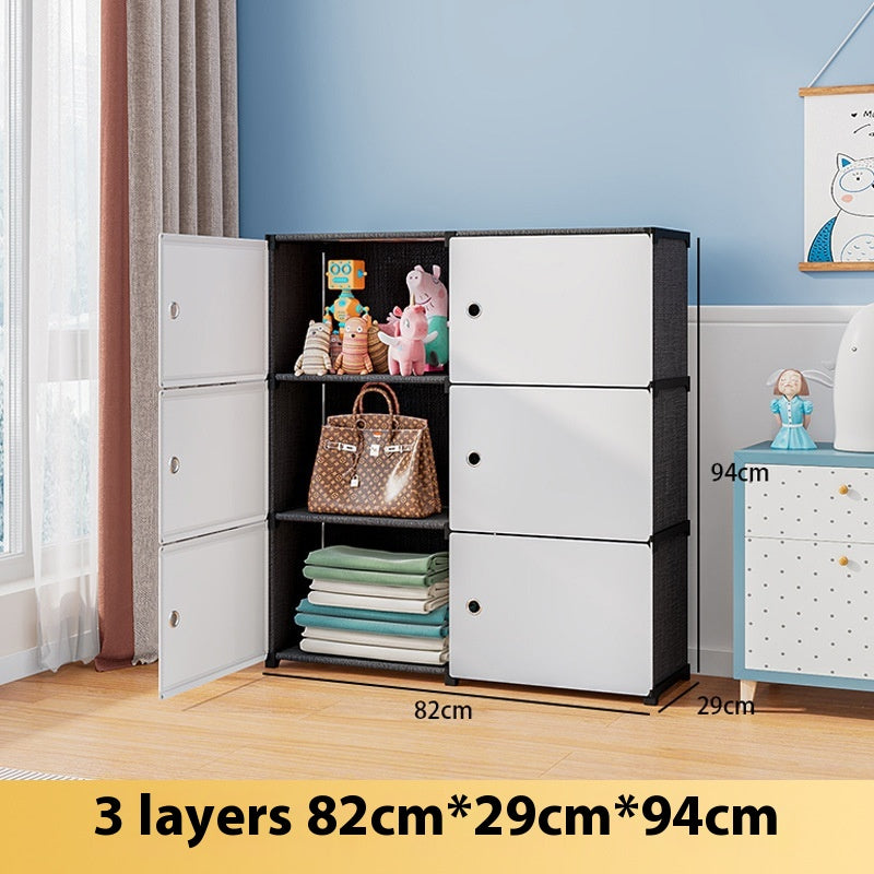 Bibliothèque Salon Meuble Rangement Sol avec Porte Compartiments - BMYANY