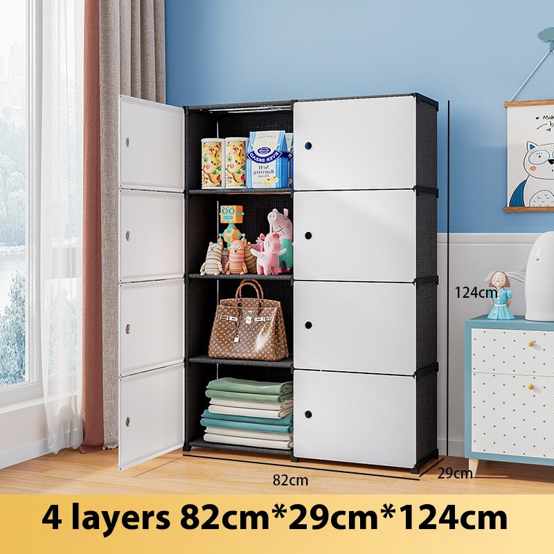 Bibliothèque Salon Meuble Rangement Sol avec Porte Compartiments - BMYANY