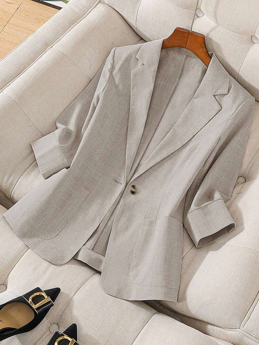 Blazer Femme Style Britannique Coupe Ample  Élégant - BMYANY