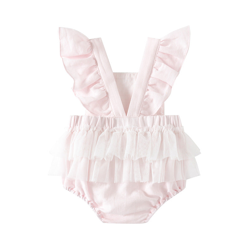 Body de Dentelle à Bretelles pour Bébé Fille - BMYANY