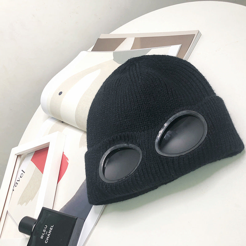 Bonnet Aviateur en Laine Tricoté Chaud pour Hiver - BMYANY