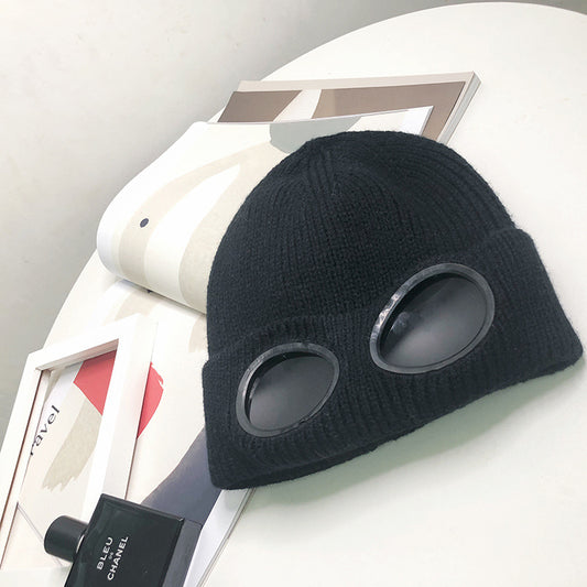 Bonnet Aviateur en Laine Tricoté Chaud pour Hiver - BMYANY
