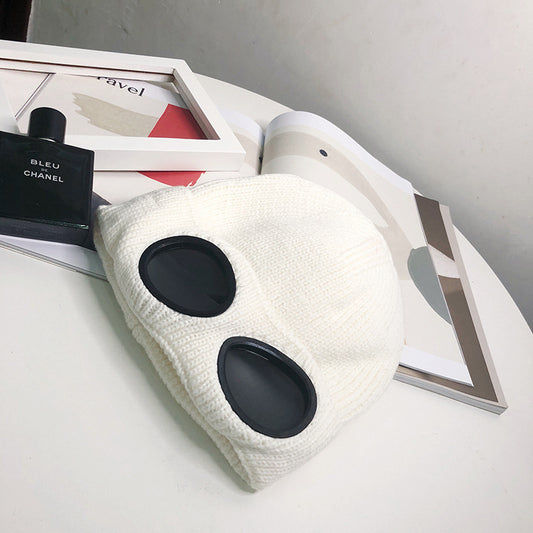 Bonnet Aviateur en Laine Tricoté Chaud pour Hiver - BMYANY