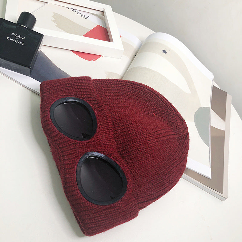 Bonnet Aviateur en Laine Tricoté Chaud pour Hiver - BMYANY
