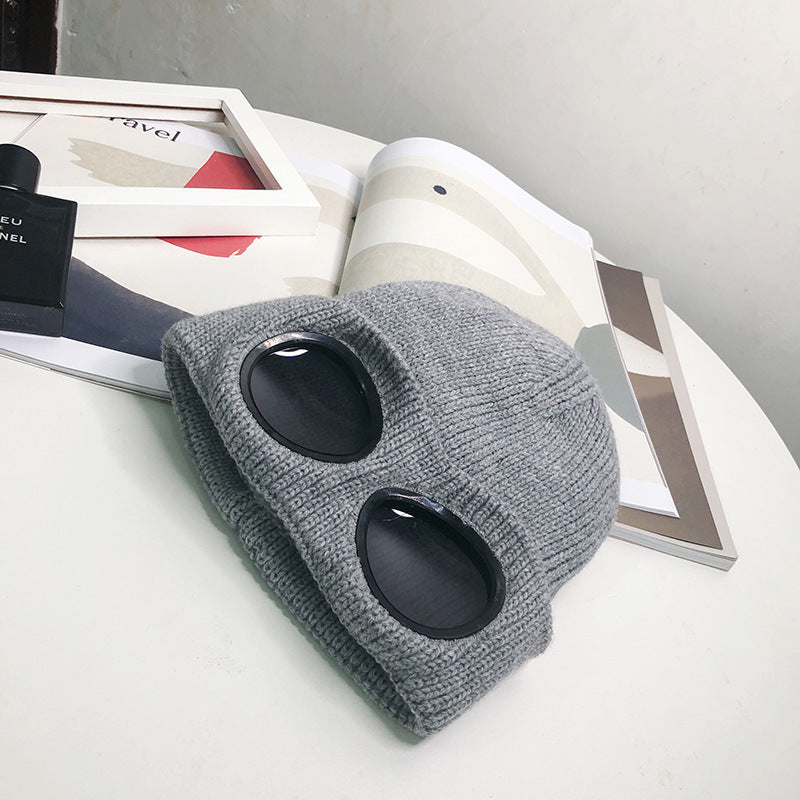Bonnet Aviateur en Laine Tricoté Chaud pour Hiver - BMYANY