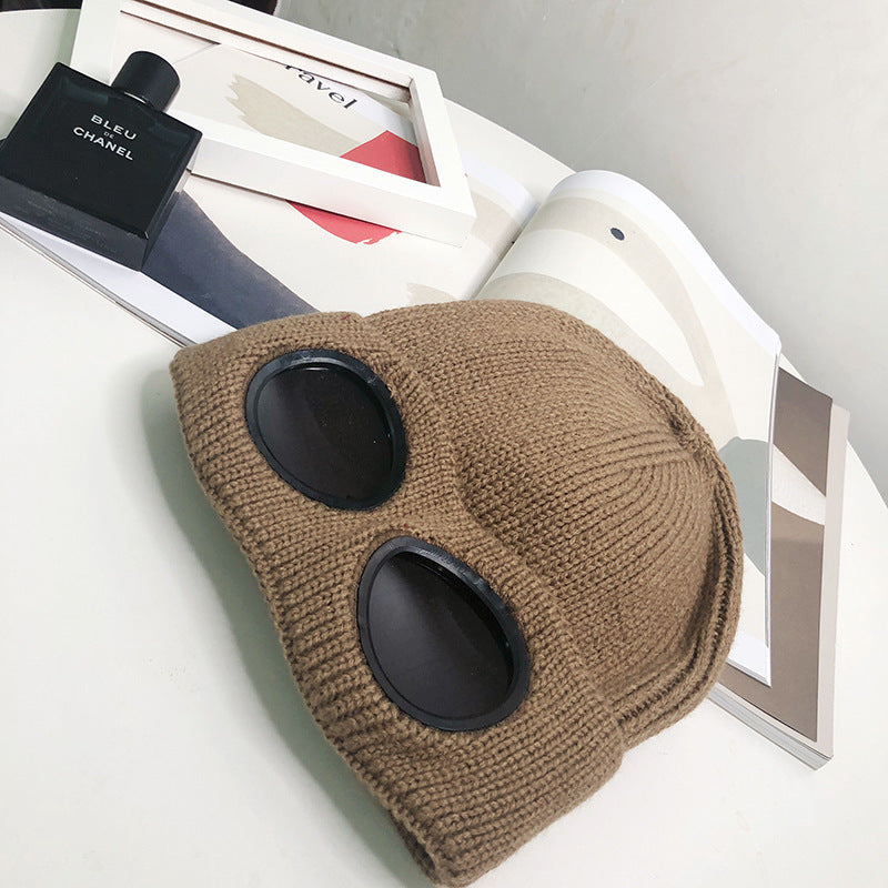 Bonnet Aviateur en Laine Tricoté Chaud pour Hiver - BMYANY