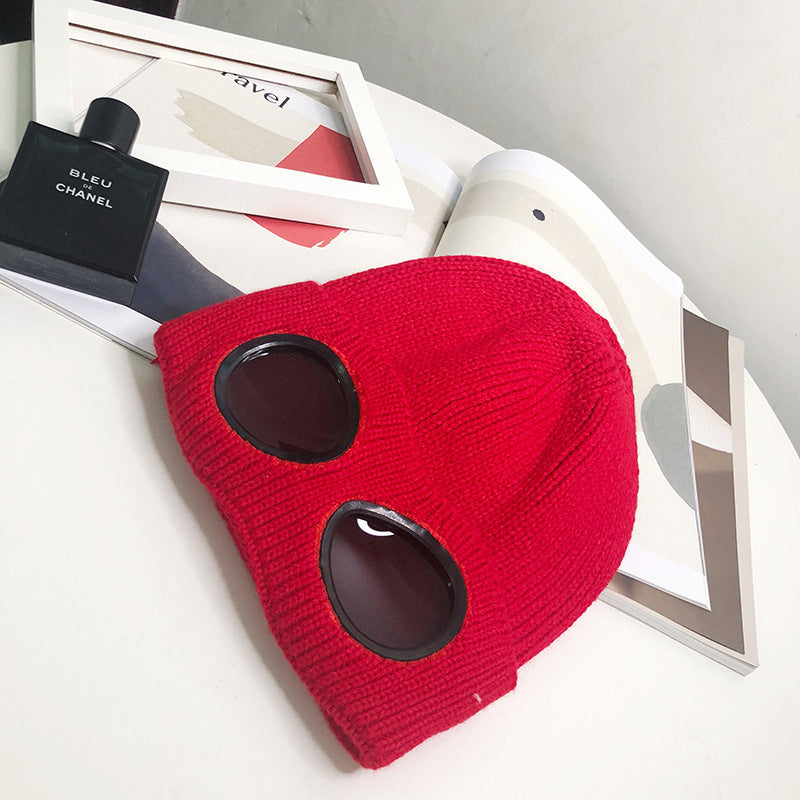 Bonnet Aviateur en Laine Tricoté Chaud pour Hiver - BMYANY