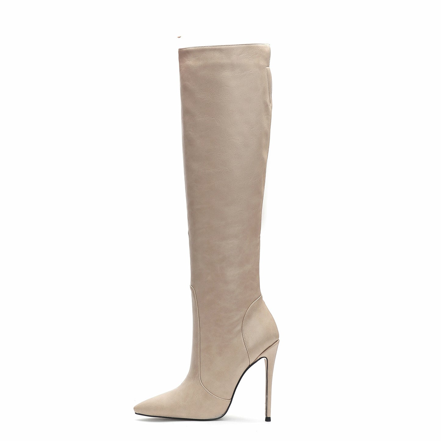 Bottes larges à talons semi cuir pour femmes - BMYANY
