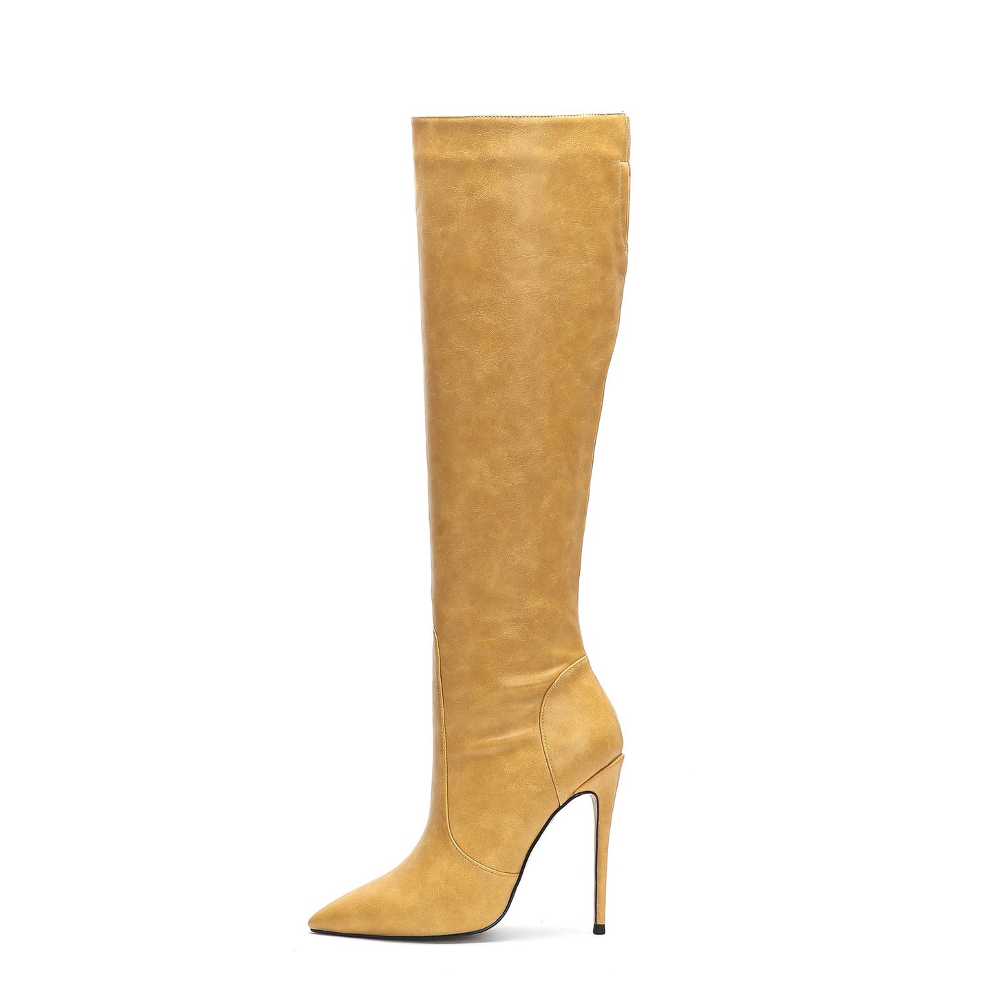 Bottes larges à talons semi cuir pour femmes - BMYANY