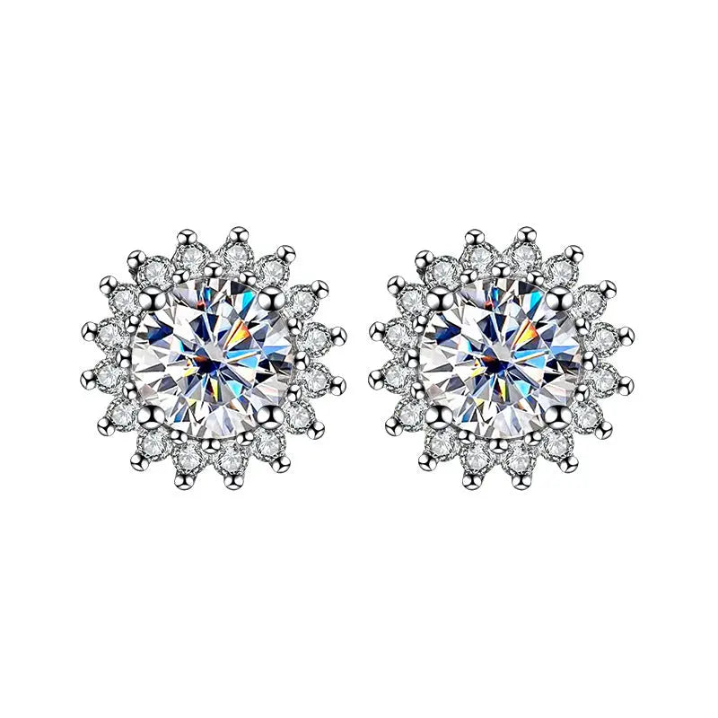 Boucles d’Oreilles  Femme Argent S925 Tournesol Zirconium - Style Joyeux - BMYANY