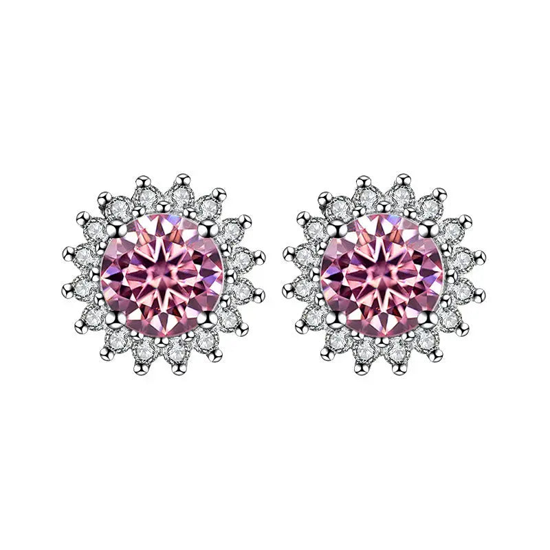 Boucles d’Oreilles  Femme Argent S925 Tournesol Zirconium - Style Joyeux - BMYANY