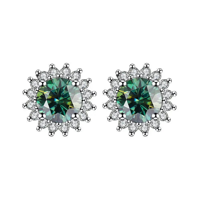 Boucles d’Oreilles  Femme Argent S925 Tournesol Zirconium - Style Joyeux - BMYANY