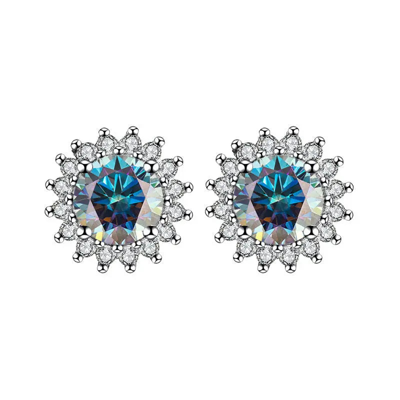 Boucles d’Oreilles  Femme Argent S925 Tournesol Zirconium - Style Joyeux - BMYANY
