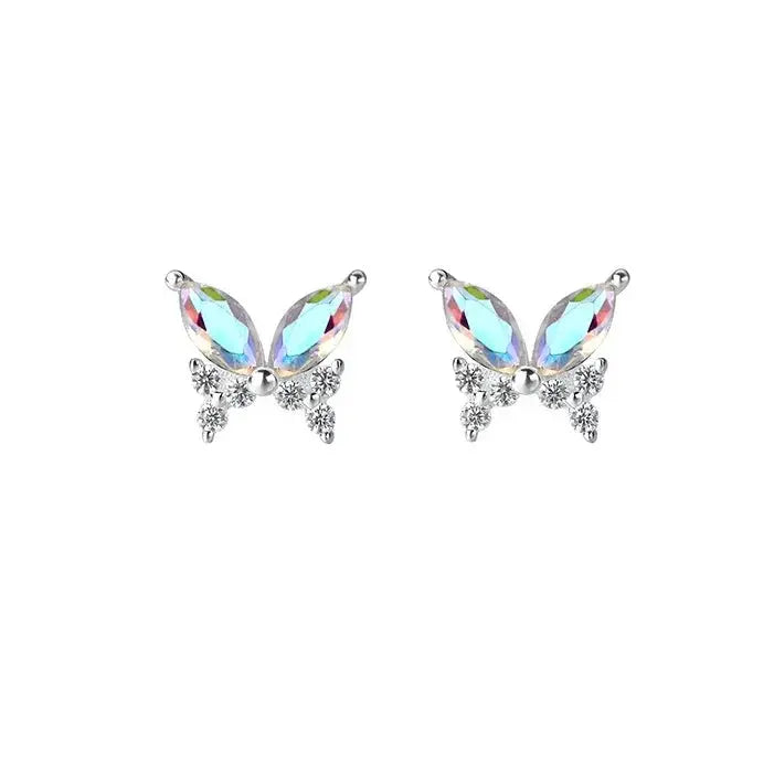 Boucles d’Oreilles Papillon Argent Sterling 925 Zircon Étincelant - BMYANY