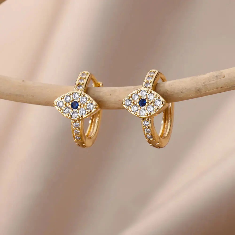 Boucles d'Oreilles Pendantes Cercle Zircon Femme - BMYANY