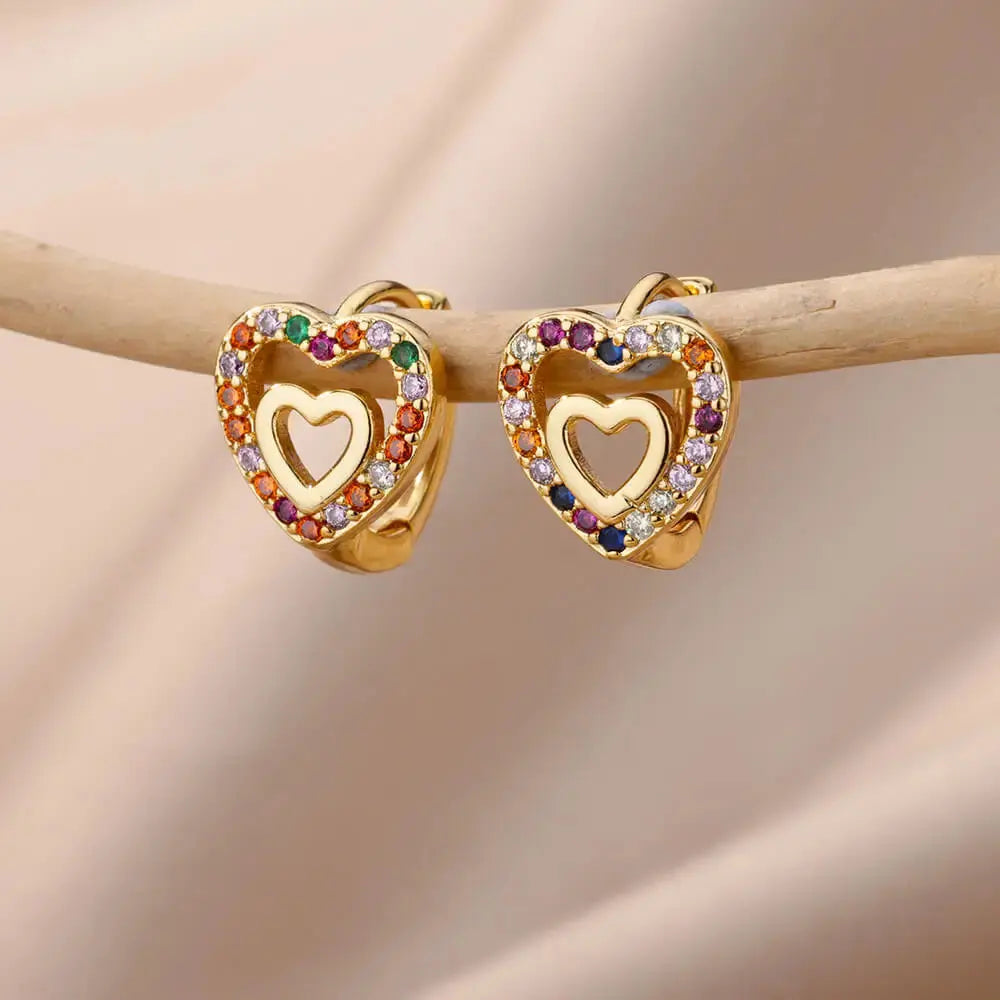 Boucles d'Oreilles Pendantes Cercle Zircon Femme - BMYANY