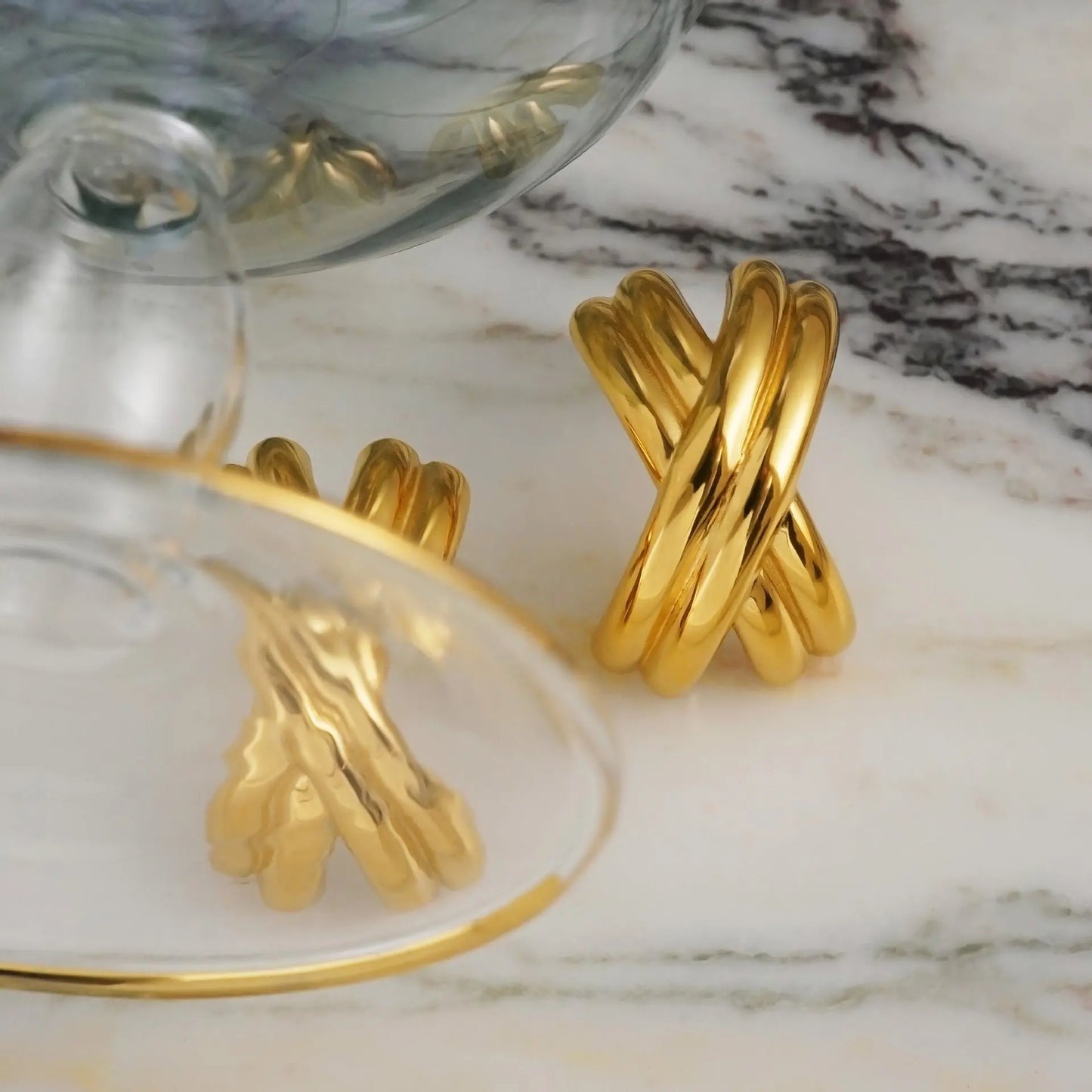 Boucles d’Oreilles Rétro Élégantes en Acier Titane - BMYANY