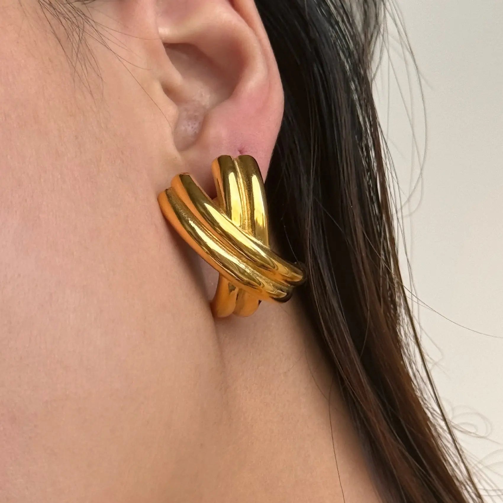 Boucles d’Oreilles Rétro Élégantes en Acier Titane - BMYANY