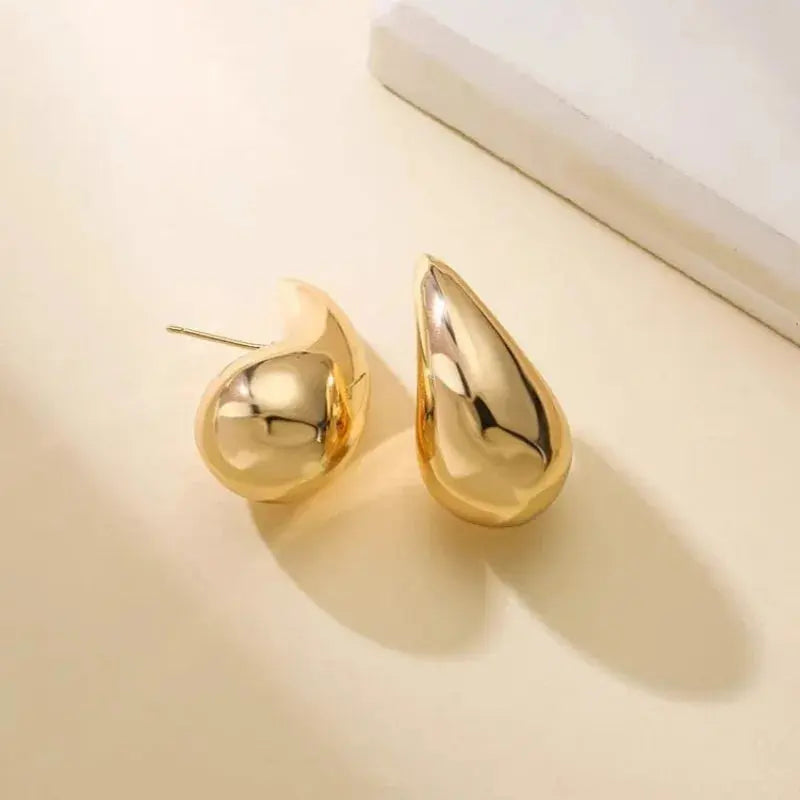 Boucles d’Oreilles Vintage Dorées Fleurs Femmes - Design Français Mat - BMYANY