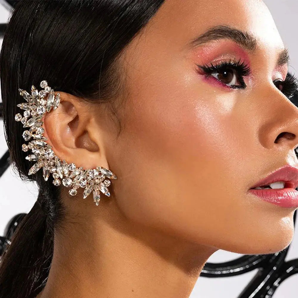 Boucles d'oreilles de luxe pour piercing, bohème scintillants, cristal Femmes - BMYANY
