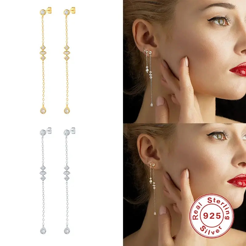 Boucles d'oreilles en argent 925 pour femmes - BMYANY